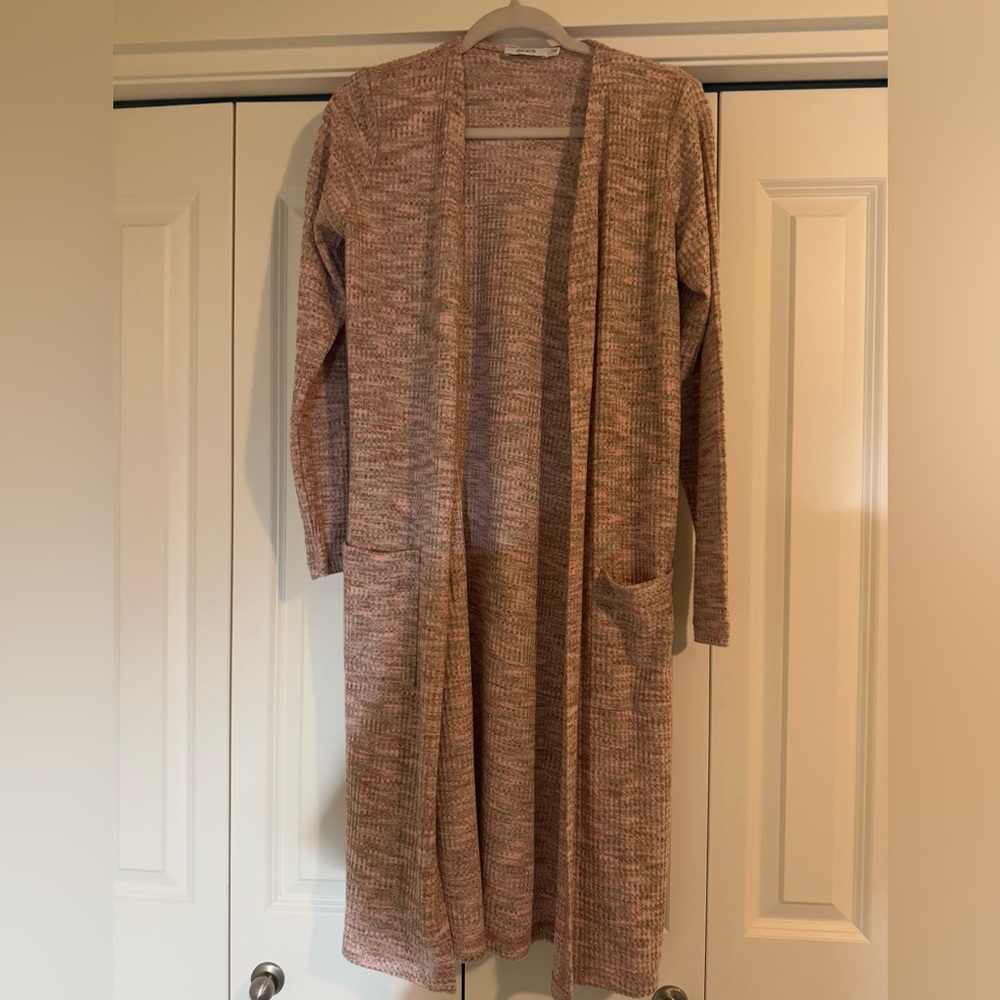 Duster pink cardigan